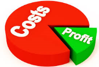 cost and profit pie table